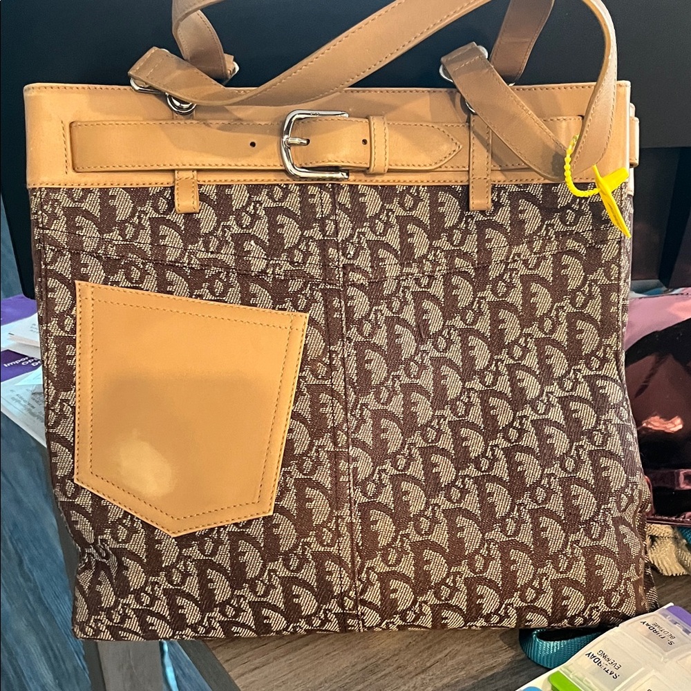 Christian Dior - Brown and Tan Designer Tote Bag